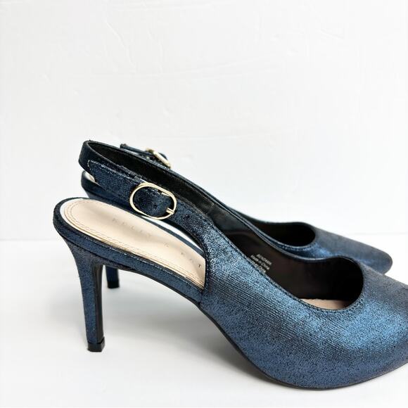 KELLY AND KATE BENDAMA WOMENS SPARKLY NAVY BLUE POINTED TO PUMPS SIZE US 8 - Picture 2 of 6